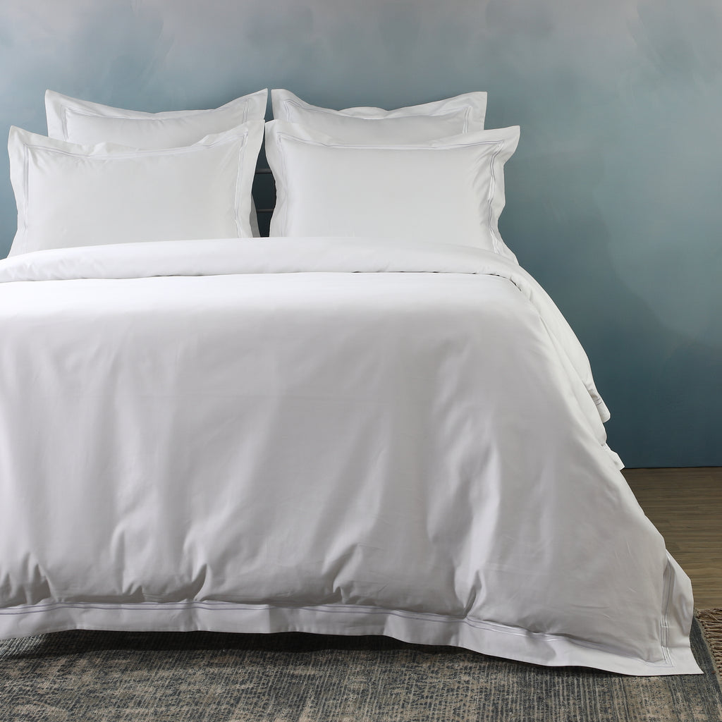 1250 TC 100% ORGANIC COTTON WHITE DUVET COVER SET