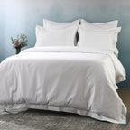 1250 TC 100% ORGANIC COTTON WHITE DUVET COVER SET