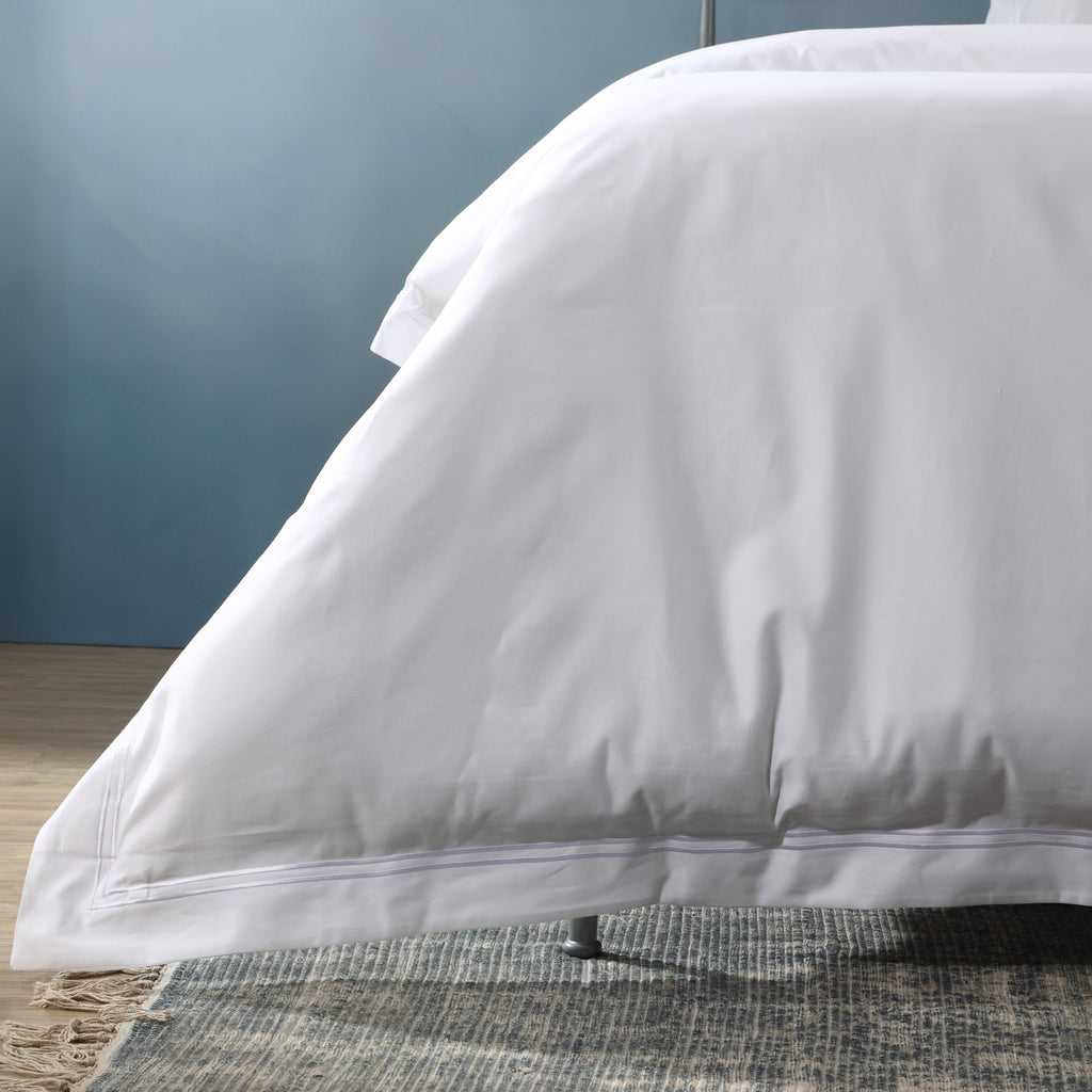 1250 TC 100% ORGANIC COTTON WHITE DUVET COVER SET