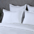 750 TC 100% ORGANIC COTTON WHITE DUVET COVER SET
