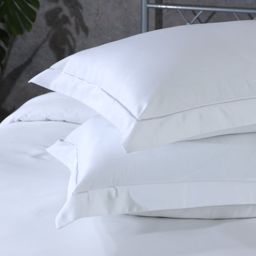 750 TC 100% ORGANIC COTTON WHITE DUVET COVER SET