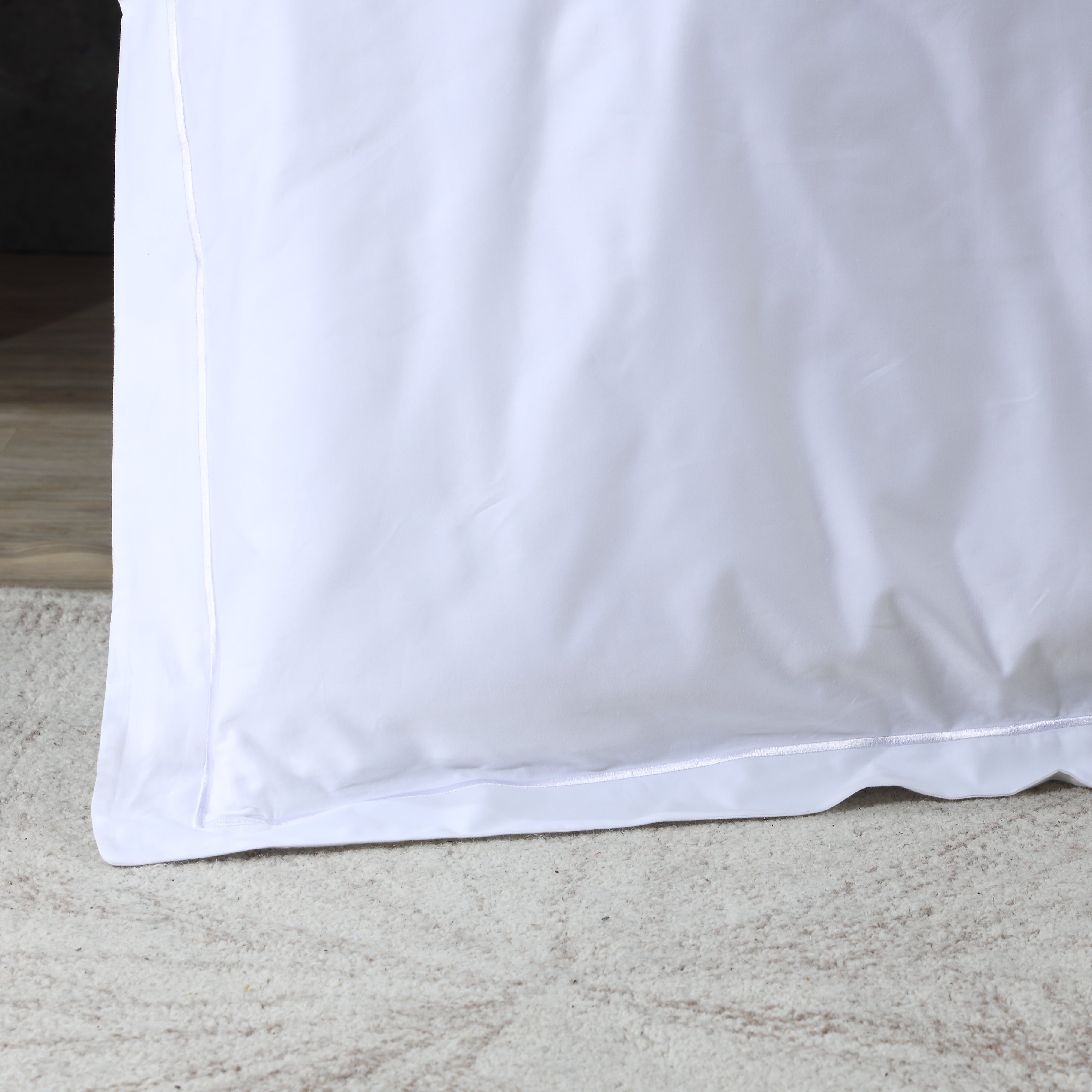 750 TC 100% ORGANIC COTTON WHITE DUVET COVER SET