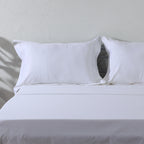 750 TC 100% ORGANIC COTTON EMBROIDERED SHEET SET - WHITE