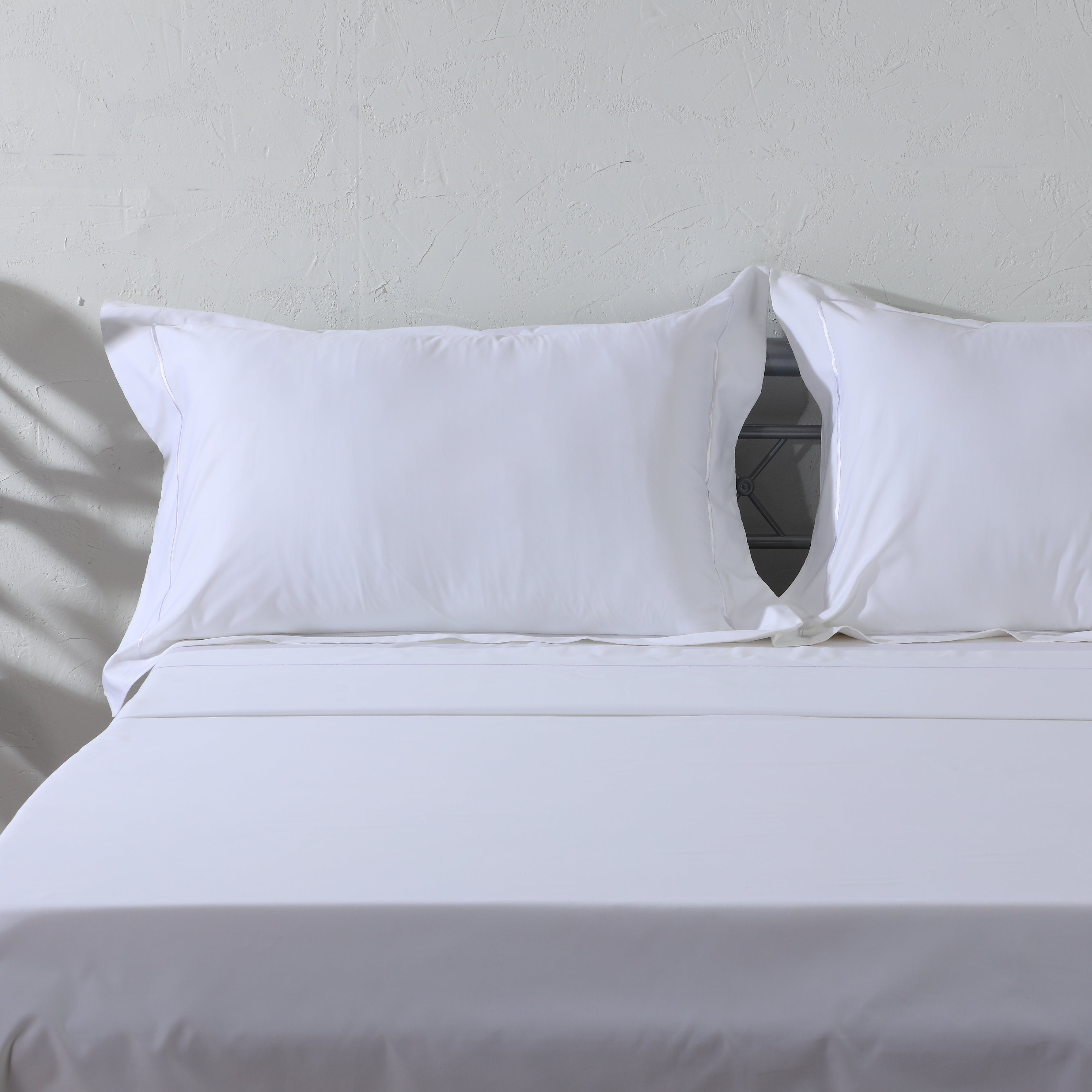 750 TC 100% ORGANIC COTTON EMBROIDERED SHEET SET - WHITE