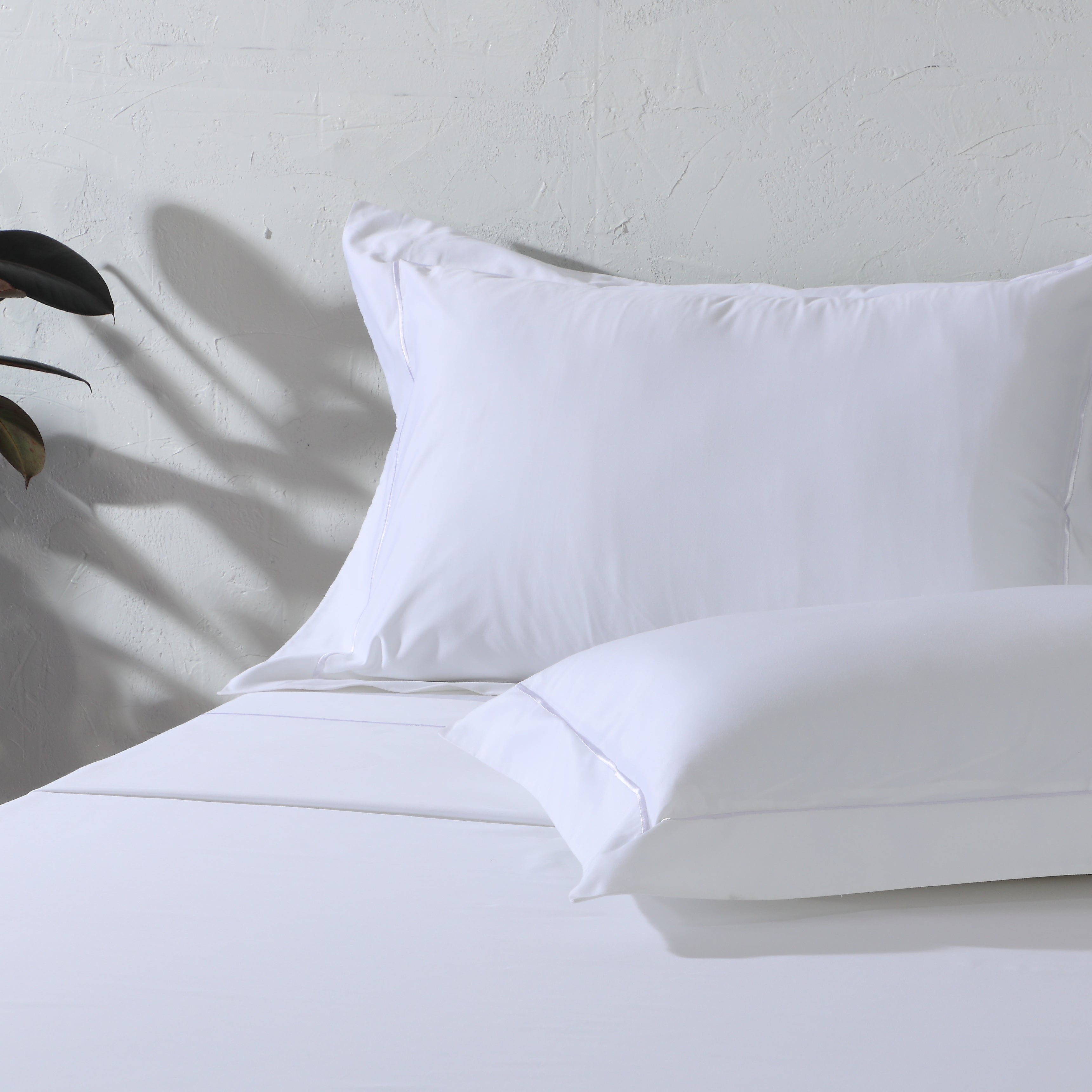 750 TC 100% ORGANIC COTTON EMBROIDERED SHEET SET - WHITE