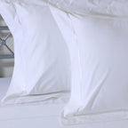 750 TC 100% ORGANIC COTTON EMBROIDERED SHEET SET - WHITE