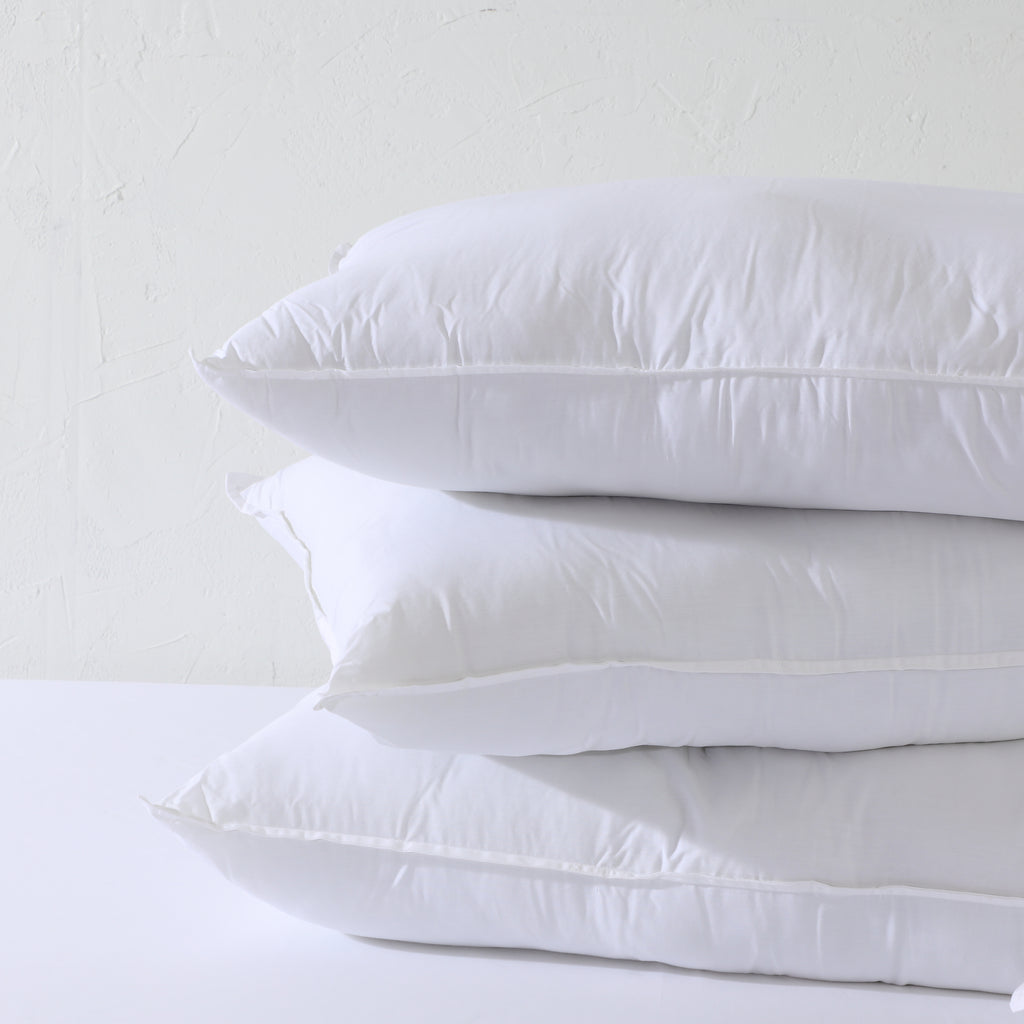 Whites of London Bamboo & Recycled Polyester Pillow Filler 50x75 soft white stack New Zealand