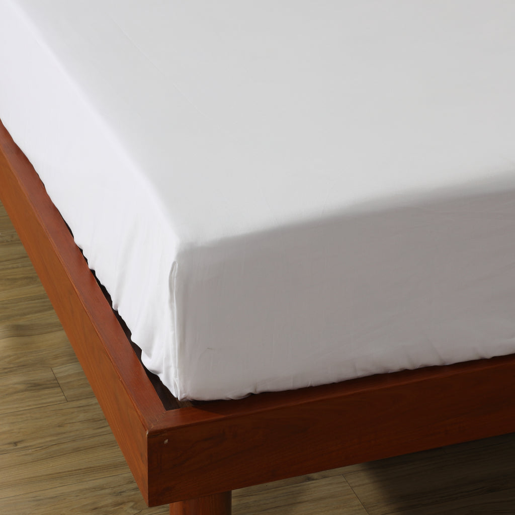 ORGANIC COTTON FITTED SHEET SET - 750TC WHITE