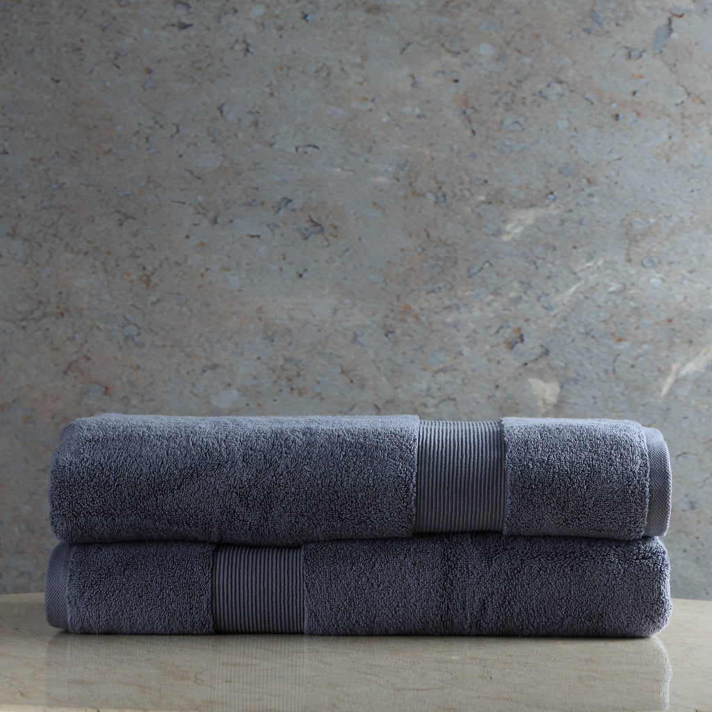 ORGANIC COTTON 650 GSM BATH SHEET SET - INDIGO
