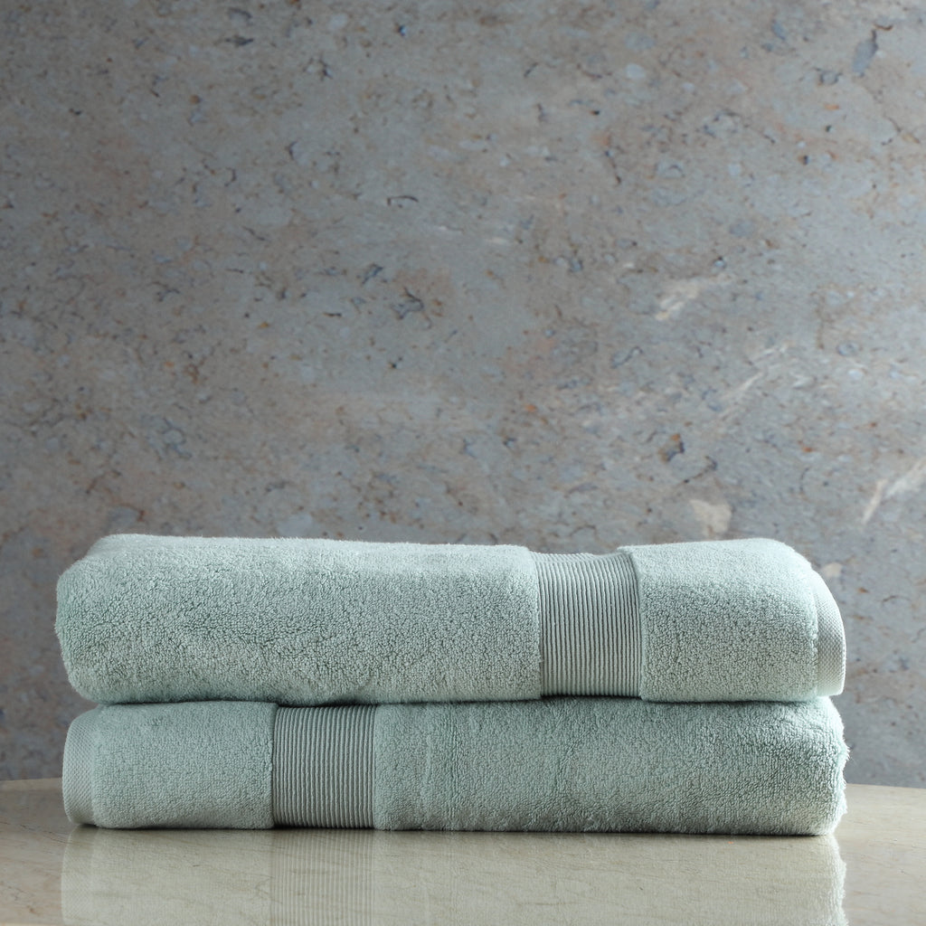 ORGANIC COTTON 650 GSM BATH SHEET SET - JADE
