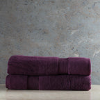 ORGANIC COTTON 650 GSM BATH SHEET SET - ITALIAN PLUM