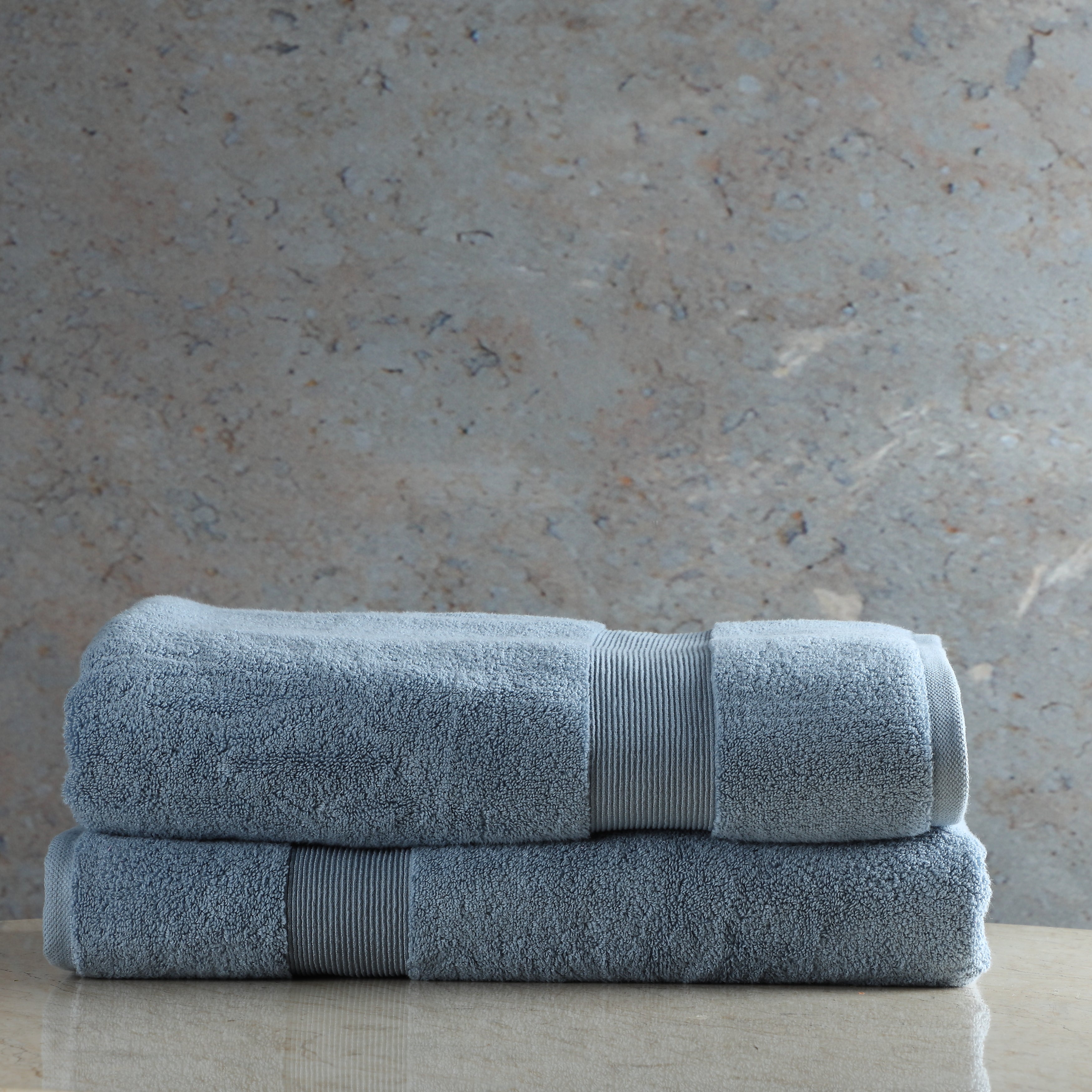 ORGANIC COTTON 650 GSM BATH SHEET SET - DENIM