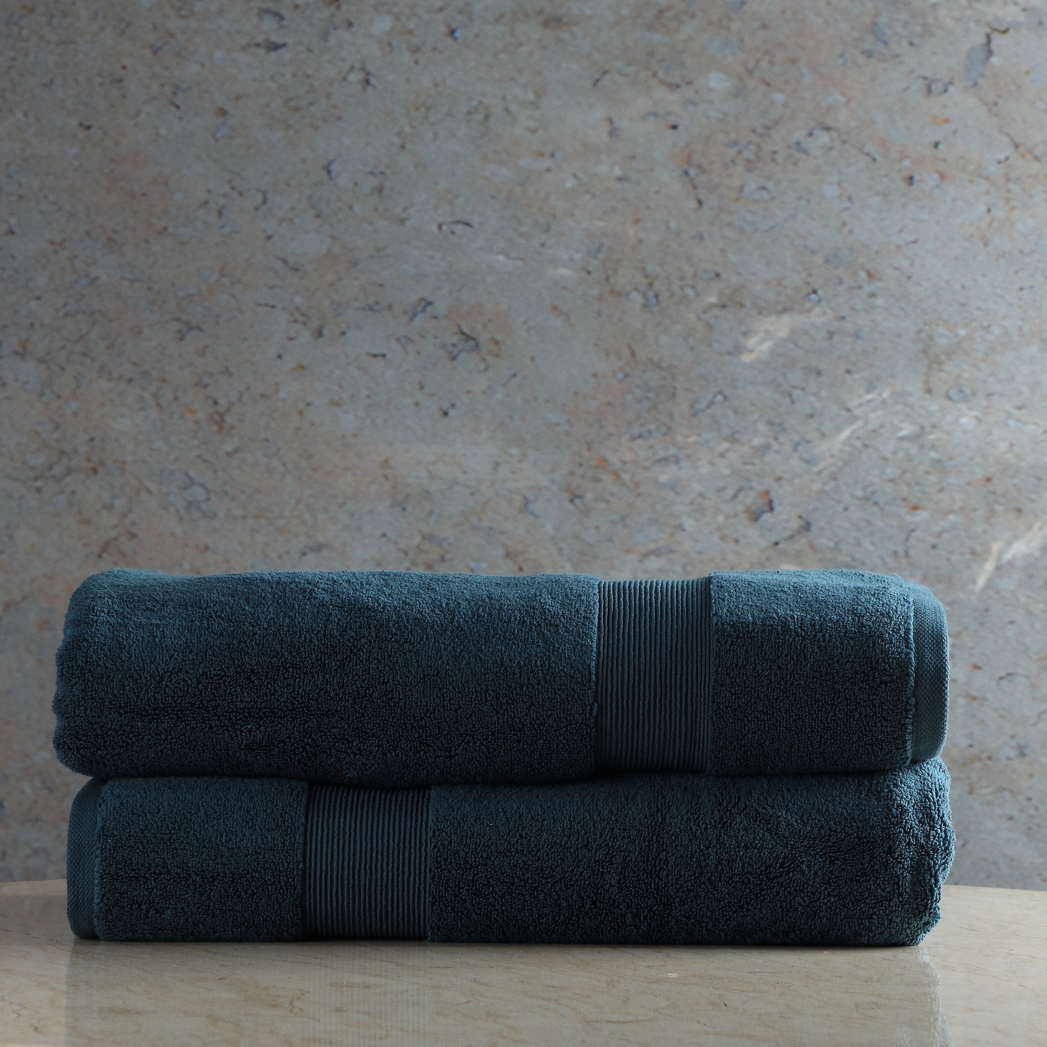 ORGANIC COTTON 650 GSM BATH SHEET SET - PEACOCK