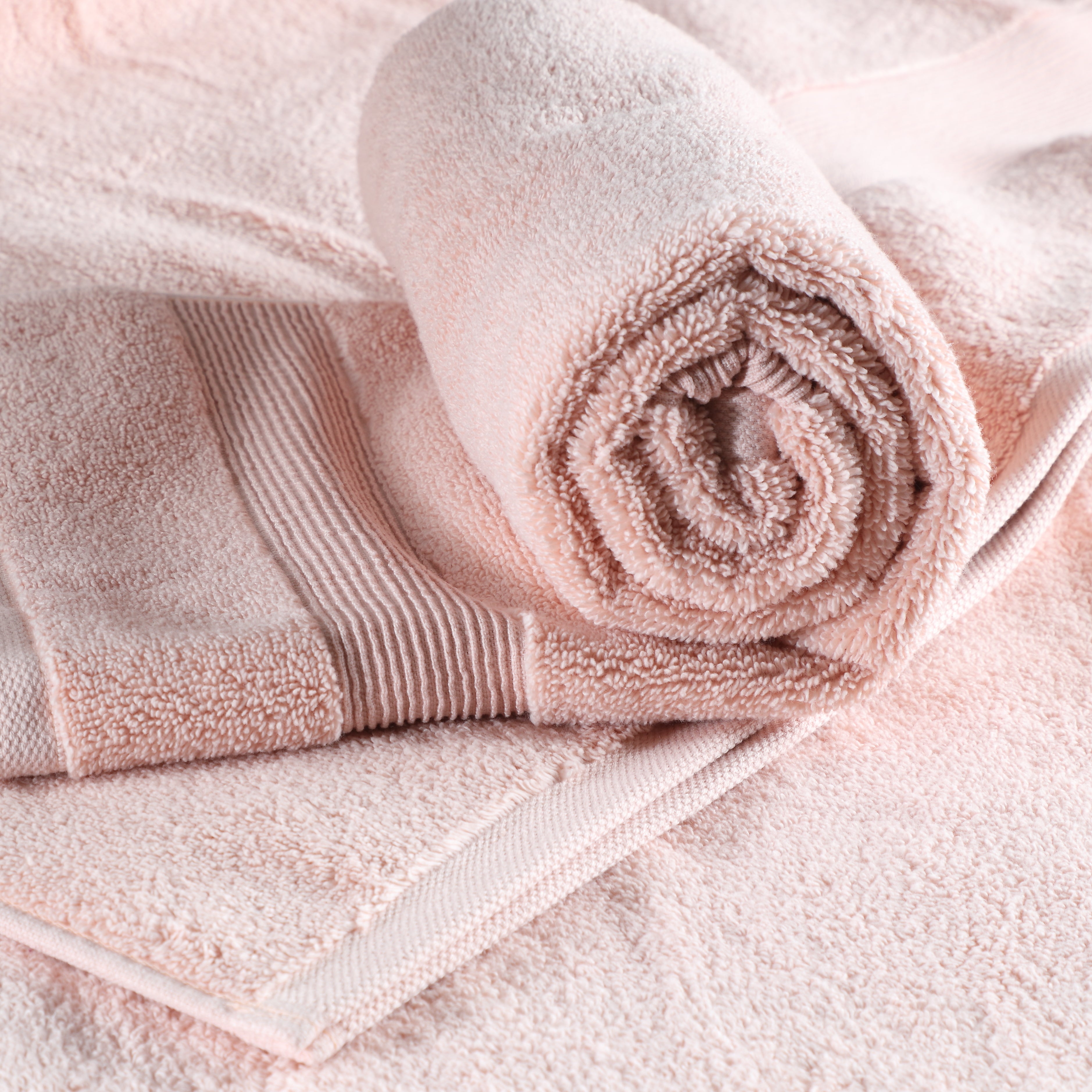 ORGANIC COTTON 650 GSM BATH SHEET SET - PALE BLUSH