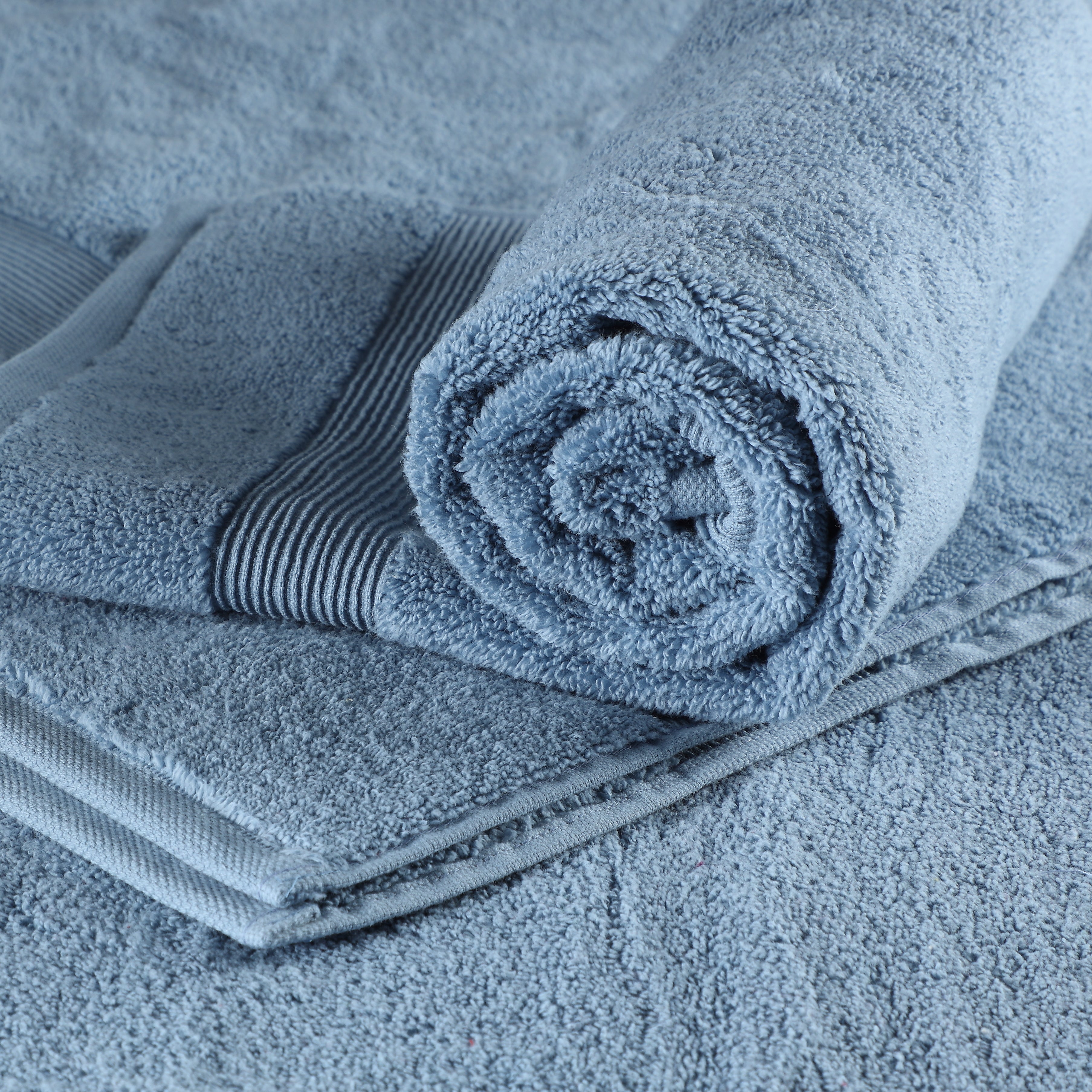 ORGANIC COTTON 650 GSM BATH SHEET SET - DENIM