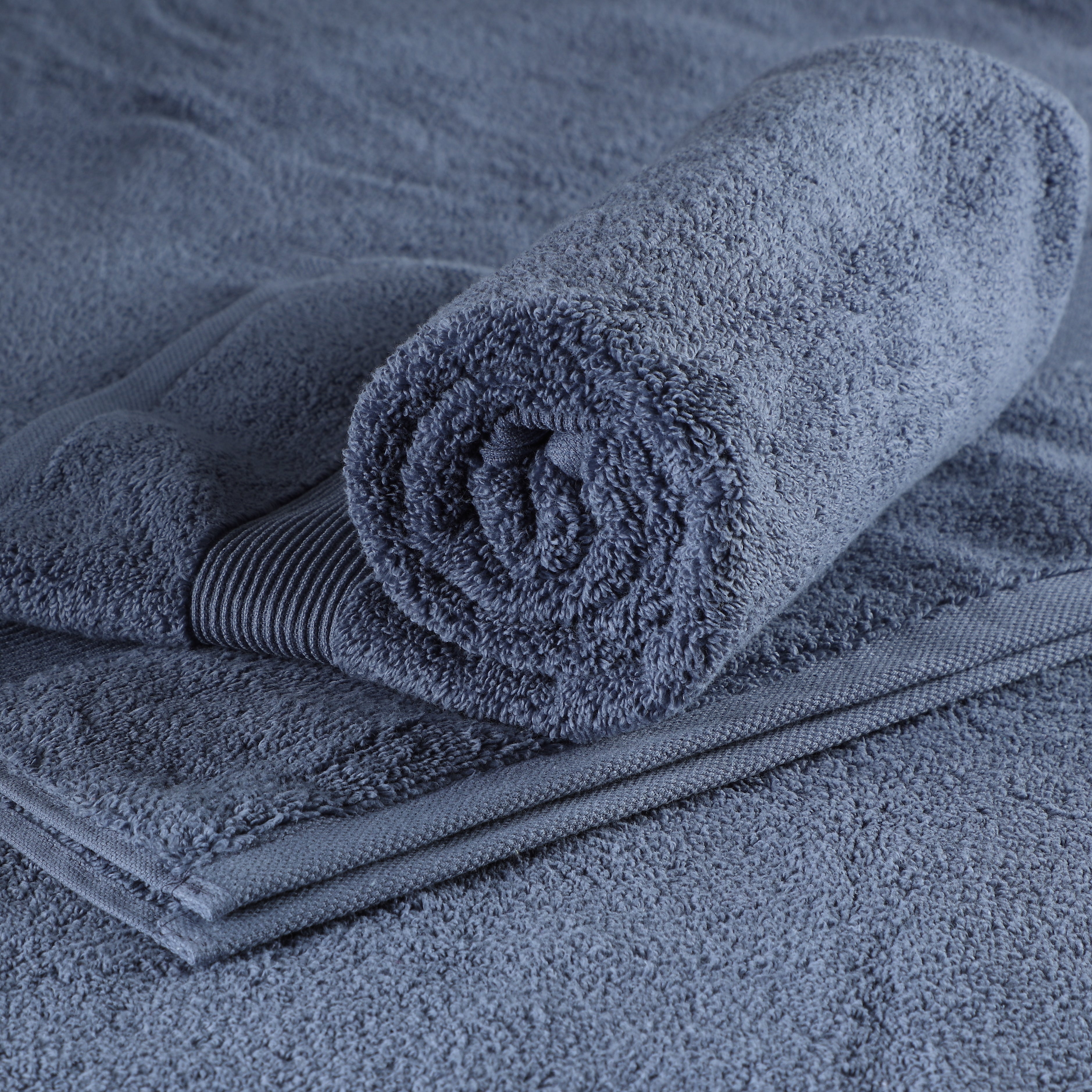 ORGANIC COTTON 650 GSM BATH SHEET SET - INDIGO
