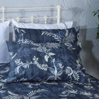 ORGANIC COTTON PERCALE PRINTED SHEET SET - MIDNIGHT FOREST 250TC