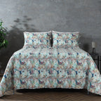 Whites of London Florentine Percale Reversible Quilt Set 250TC - Full Bed Styled