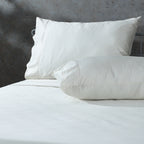 BAMBOO COTTON SHEET SET EMBROIDERED - 375TC IVORY