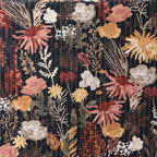 close of the ember garden side of the REVERSIBLE COTTON BEDSPREAD SET - EMBER GARDEN  by  Whites of London NZ