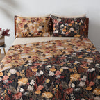 showcasing both Savannah and Ember Garden of  REVERSIBLE COTTON BEDSPREAD SET - EMBER GARDEN  by  Whites of London NZ