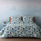 showcasing the front image of Whites of London NZ REVERSIBLE PRINTED DUVET COVER SET - GARDENIA 250TC 