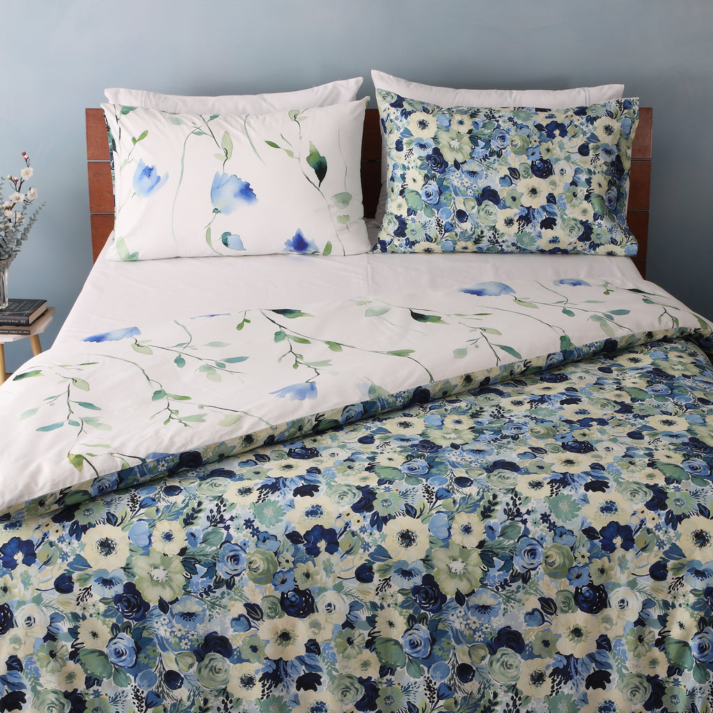 Whites of London NZ REVERSIBLE PRINTED DUVET COVER SET - GARDENIA 250TC Hero image
