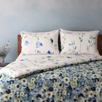 reverse matching pillowcases Whites of London NZ REVERSIBLE PRINTED DUVET COVER SET - GARDENIA 250TC 
