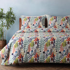 left angle shot of Whites of London NZ REVERSIBLE PRINTED DUVET COVER SET - BOTANICAL BLISS 250TC 
