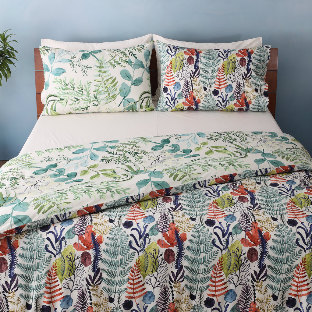 Whites of London NZ REVERSIBLE PRINTED DUVET COVER SET - BOTANICAL BLISS 250TC Hero image