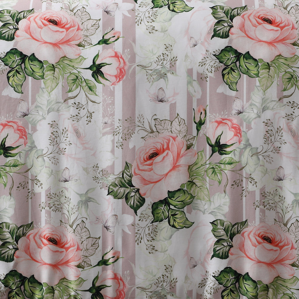 close up image Whites of London NZ REVERSIBLE PRINTED DUVET COVER SET - WHISPERING ROSE 250TC 