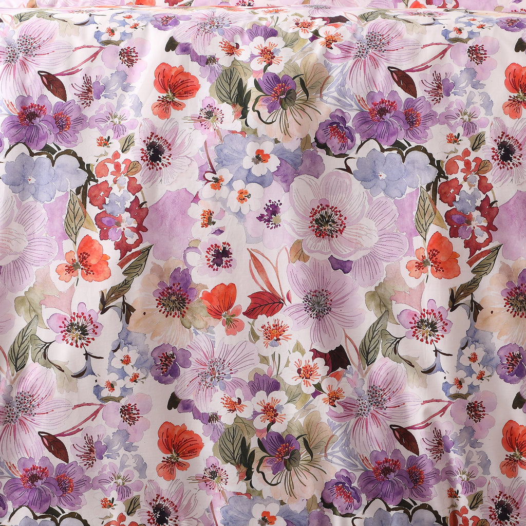 close up of Whites of London NZ REVERSIBLE PRINTED DUVET COVER SET - FLUTTER 250TC
