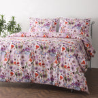 right hand side view of Whites of London NZ REVERSIBLE PRINTED DUVET COVER SET - FLUTTER 250TC