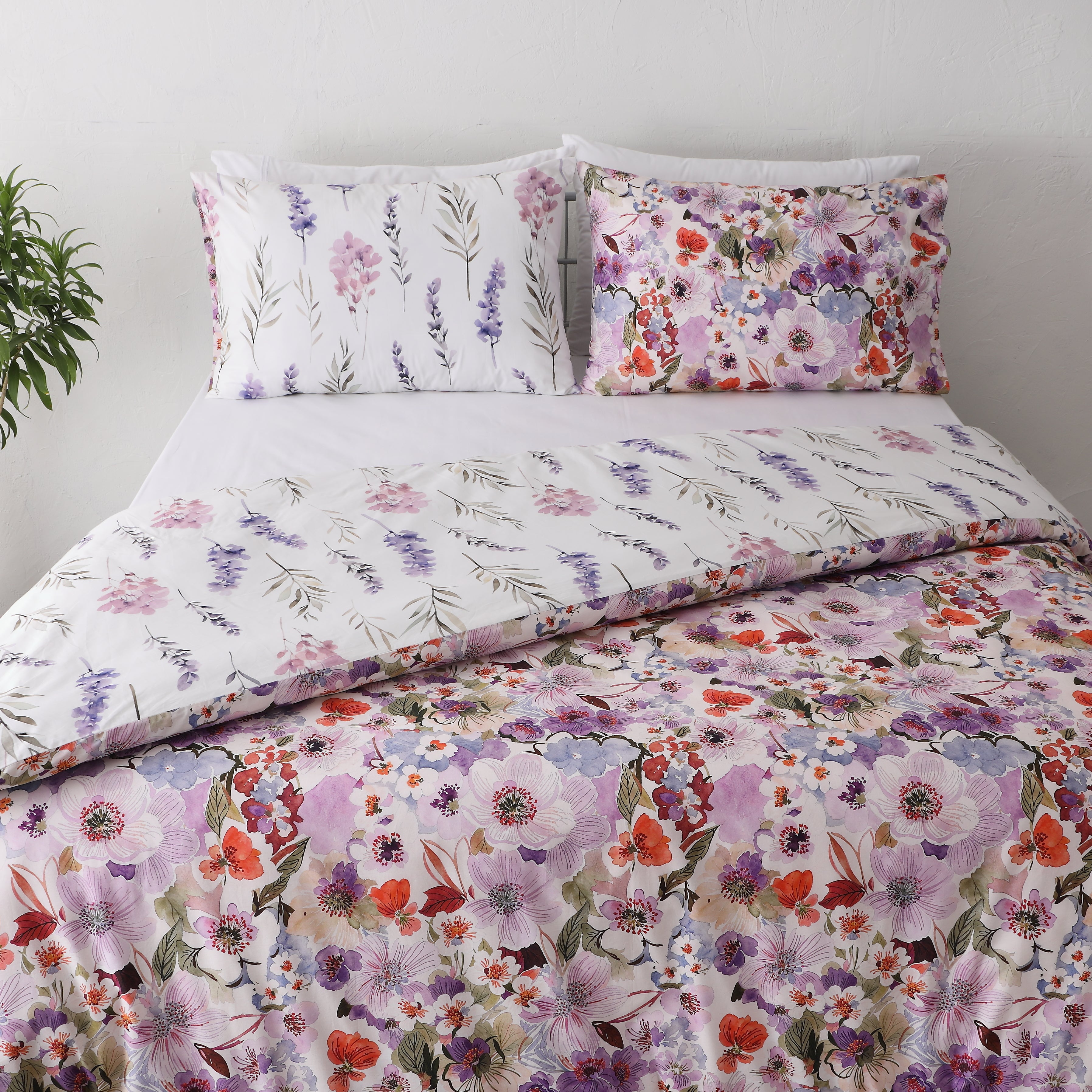 Whites of London NZ REVERSIBLE PRINTED DUVET COVER SET - FLUTTER 250TC Hero Image