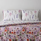 reverse side pillowcases of the Whites of London NZ REVERSIBLE PRINTED DUVET COVER SET - FLUTTER 250TC