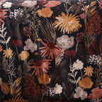 close up of Whites of London NZ REVERSIBLE PRINTED DUVET COVER SET - EMBER GARDEN 250TC 