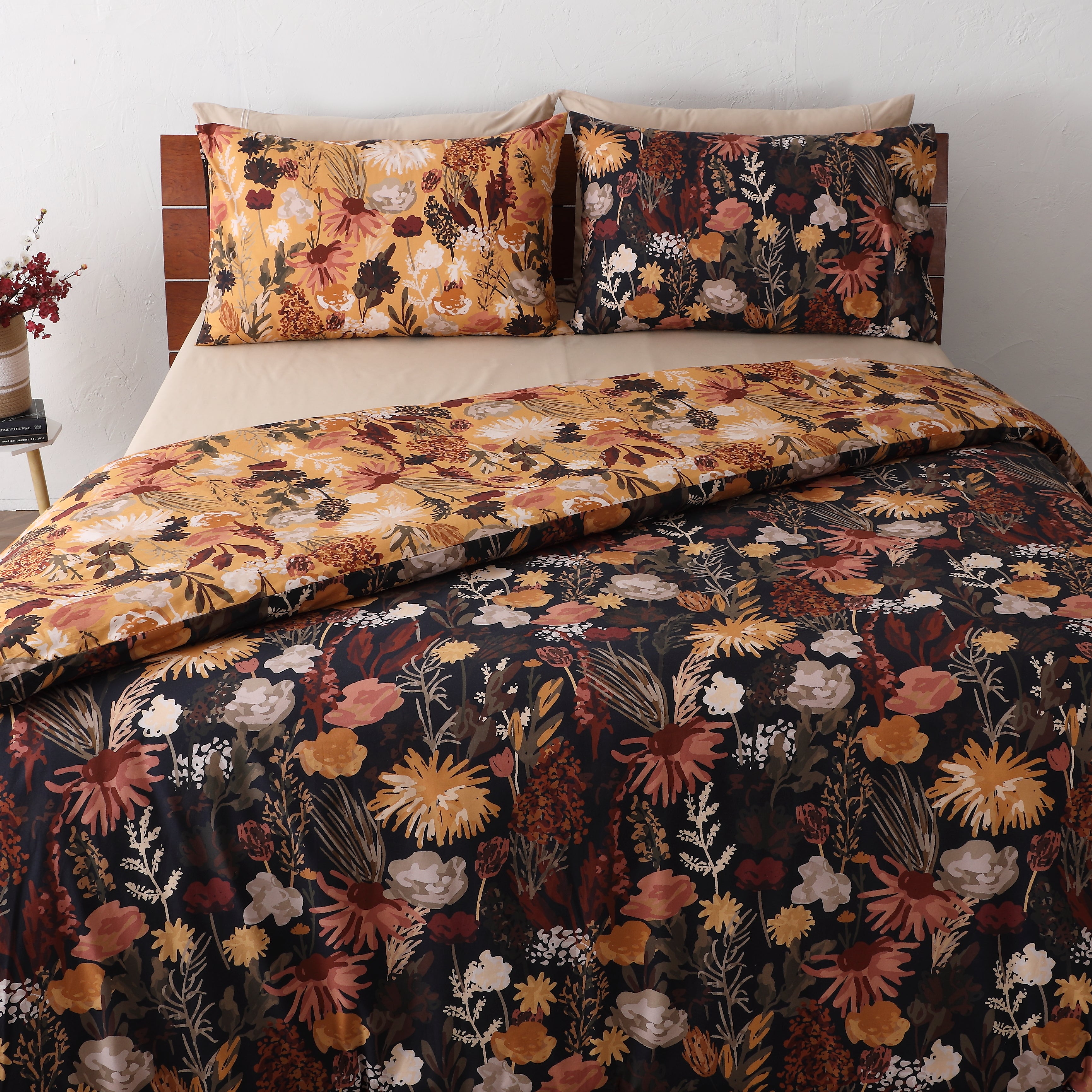 Whites of London NZ REVERSIBLE PRINTED DUVET COVER SET - EMBER GARDEN 250TC Hero image