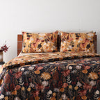pillowcases of the Whites of London NZ REVERSIBLE PRINTED DUVET COVER SET - EMBER GARDEN 250TC 