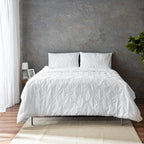 SILHOUETTE 250 TC PERCALE 100% ORGANIC COTTON EMBROIDERED DUVET COVER SET