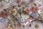 Extreme close up of the  Whites of London NZ Serenity GOTS certified Organic Cotton Percale Printed Sheet Set 250TC 