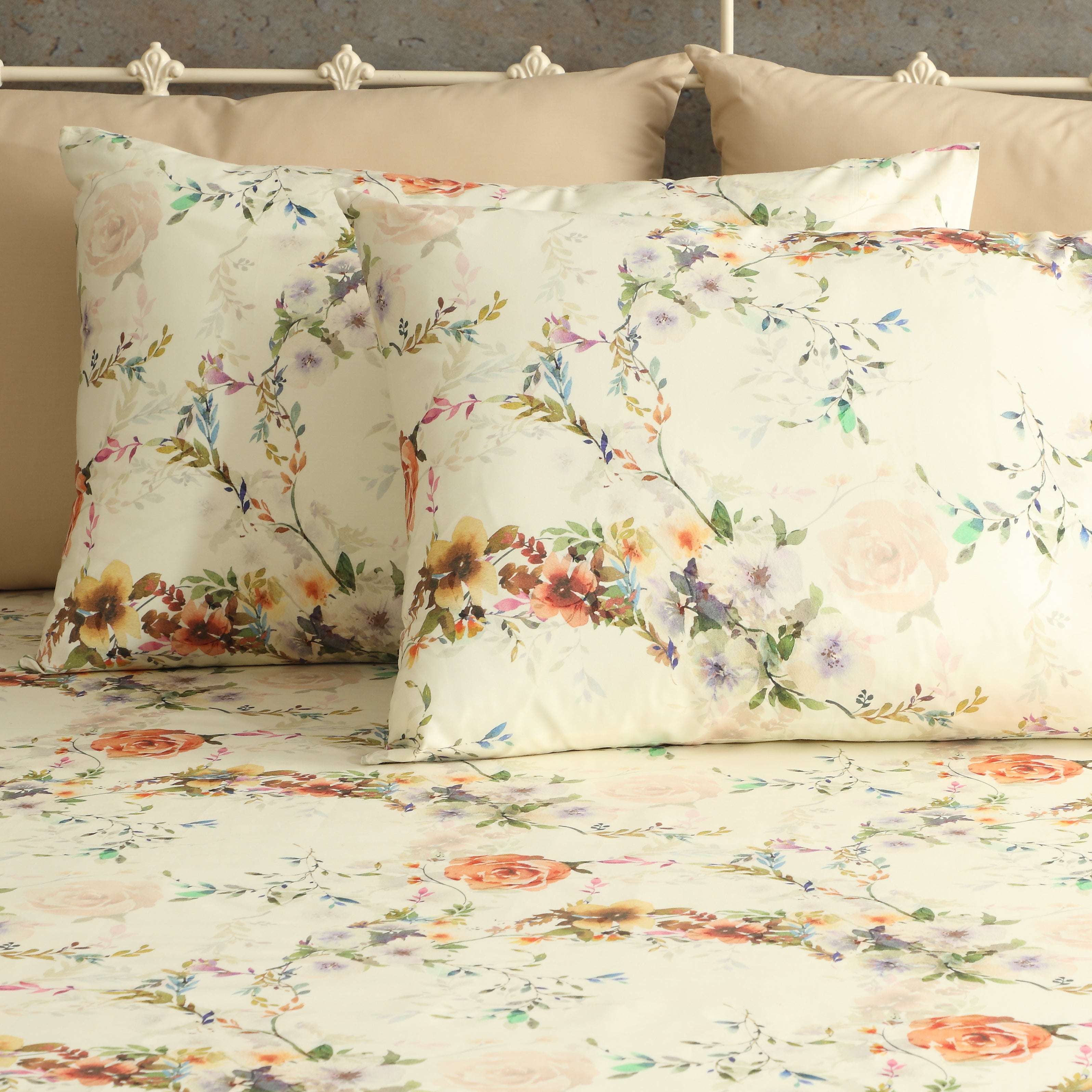 250 TC PERCALE ORGANIC PRINTED SHEET SET - EDWINA
