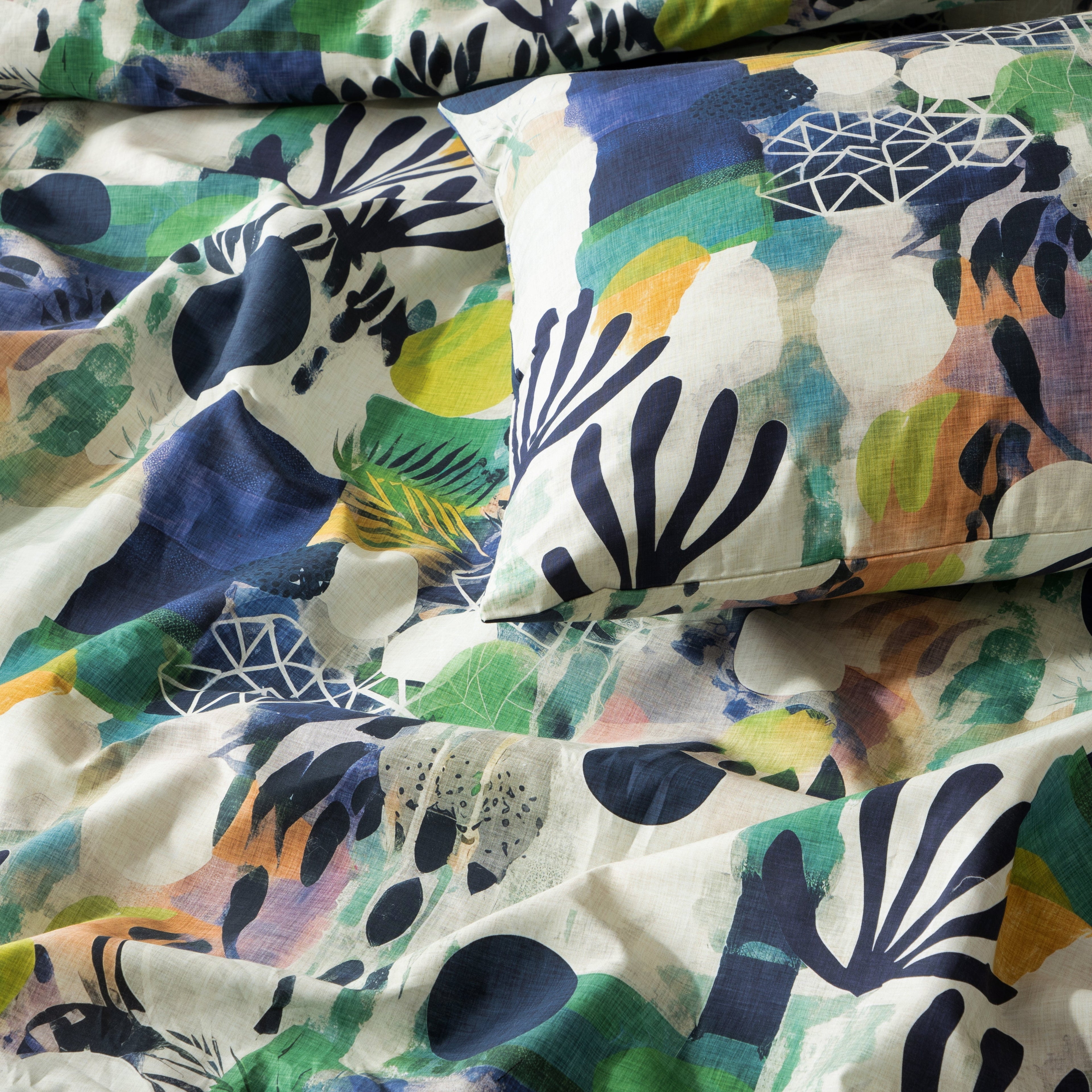 SAFARI 250 TC PERCALE 100% ORGANIC COTTON PRINTED DUVET COVER SET