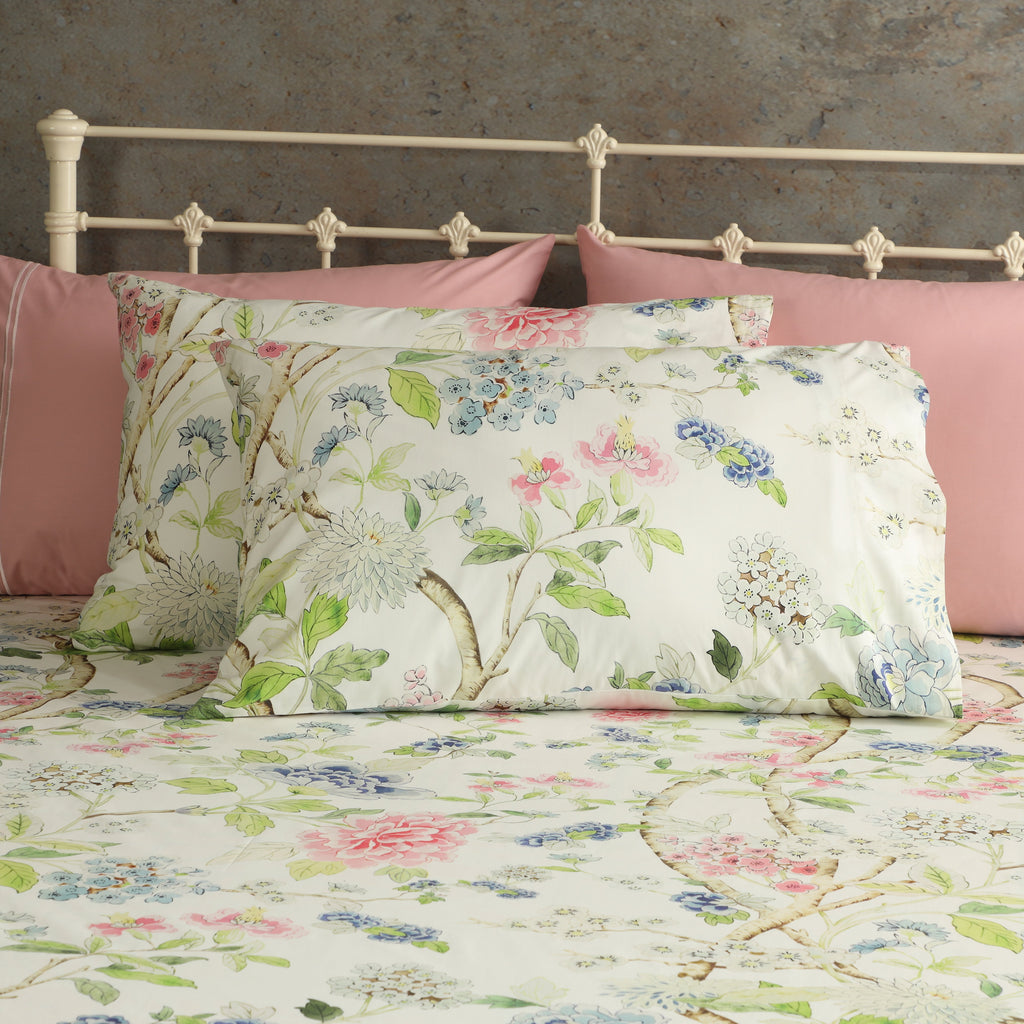 250 TC PERCALE ORGANIC PRINTED SHEET SET - SUMMER FLORAL