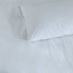 BARRIE 250 TC PERCALE 100% ORGANIC COTTON EMBROIDERED DUVET COVER SET