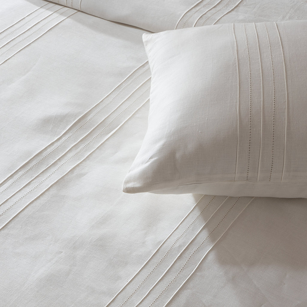 HEIRLOOM 100% PURE LINEN DUVET COVER SET - IVORY PEARL
