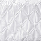 Silhouette — organic cotton percale diamond embroidered duvet cover set, 200 TC, detailed view