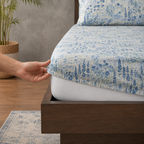 ORGANIC COTTON PRINTED FITTED SHEET SET - JACOBEAN WINDFLOWER 250TC