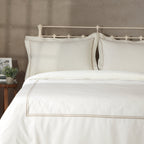 ETHAN 250 TC PERCALE 100% ORGANIC COTTON EMBROIDERED DUVET COVER SET