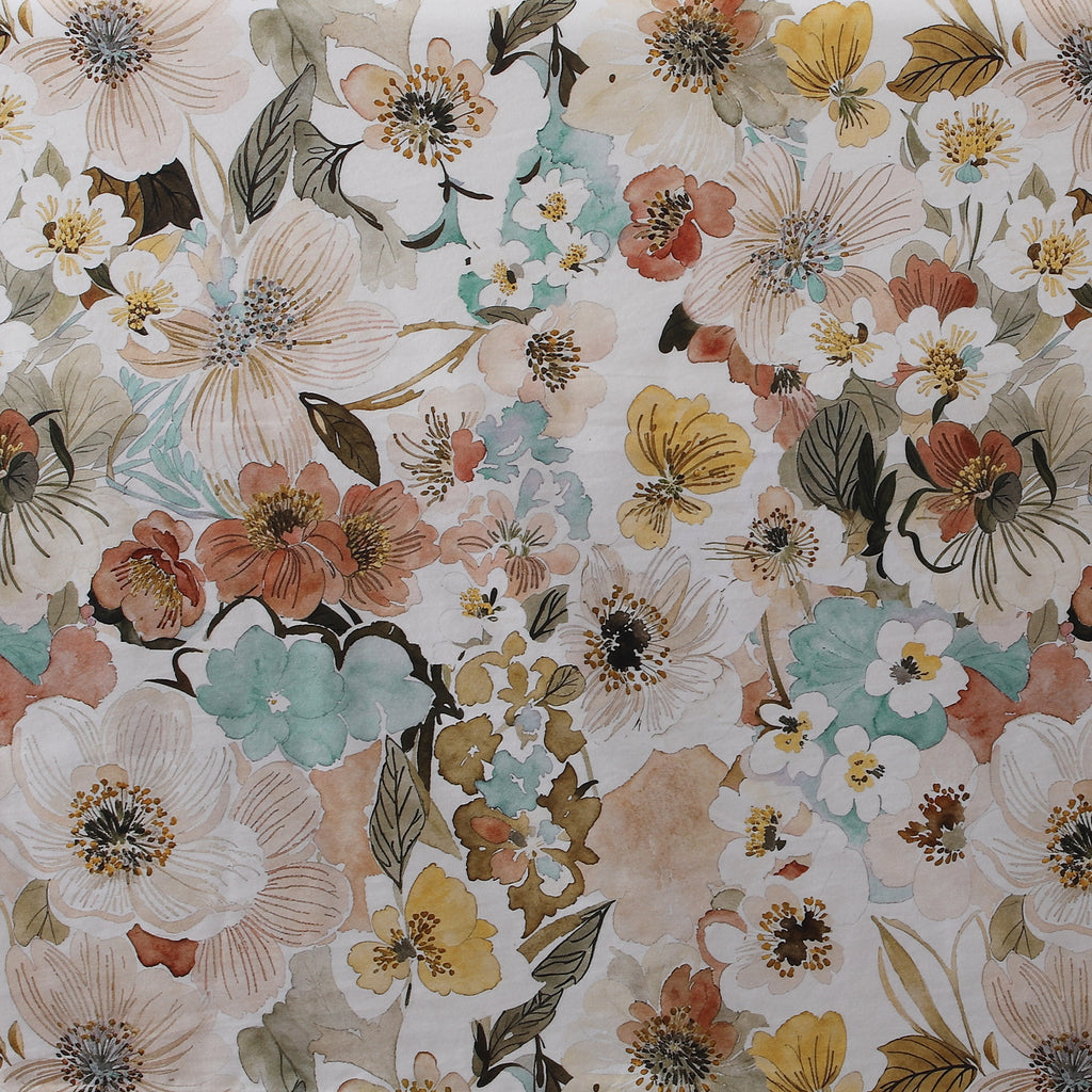 BAMBOO COTTON PRINTED SHEET SET - MEADOW MIST 375TC